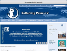 Tablet Screenshot of kulturring-peine.de